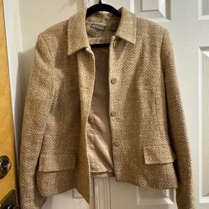 Kate Hill Textured Beige Blazer
